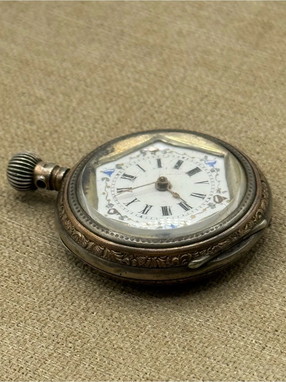 Antique 1920s Brass Pocket Watch